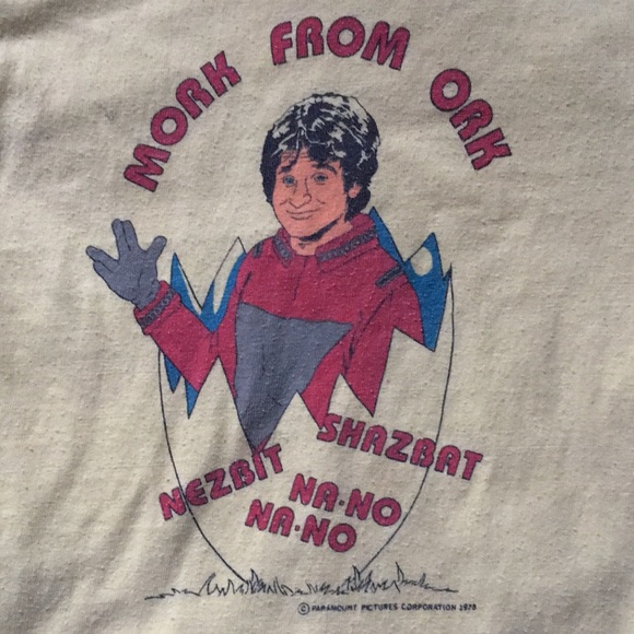 VERY RARE VINTAGE T-SHIRT “”MORK FROM ORK “” FROM 1978 - Picture 2 of 9